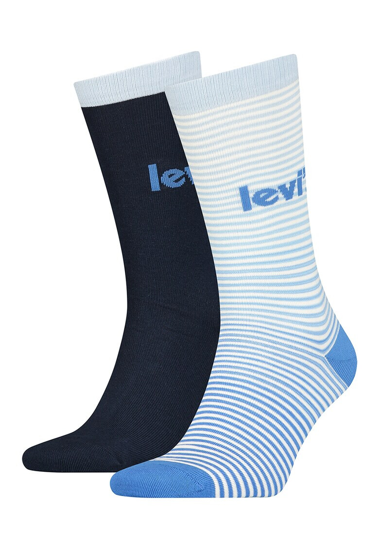 Levi's Унисекс дълги чорапи с лого - 2 чифта - Pepit.bg
