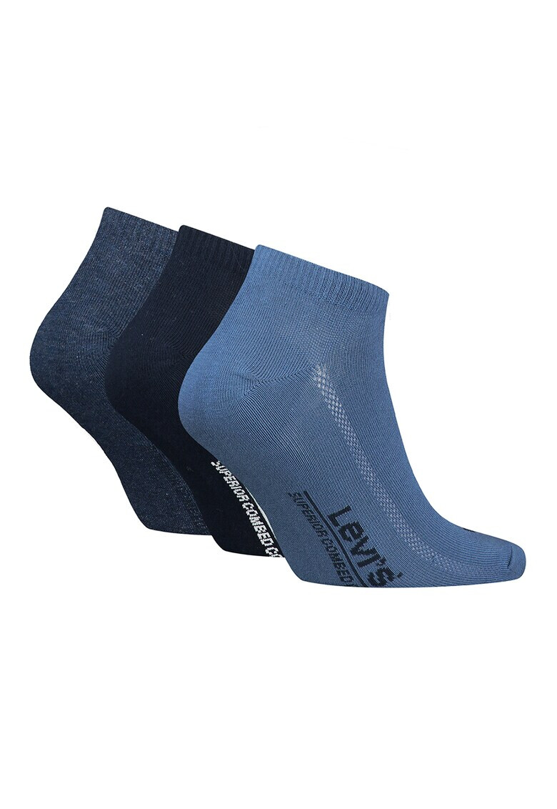 Levi's Унисекс къси чорапи с лого - 3 чифта - Pepit.bg