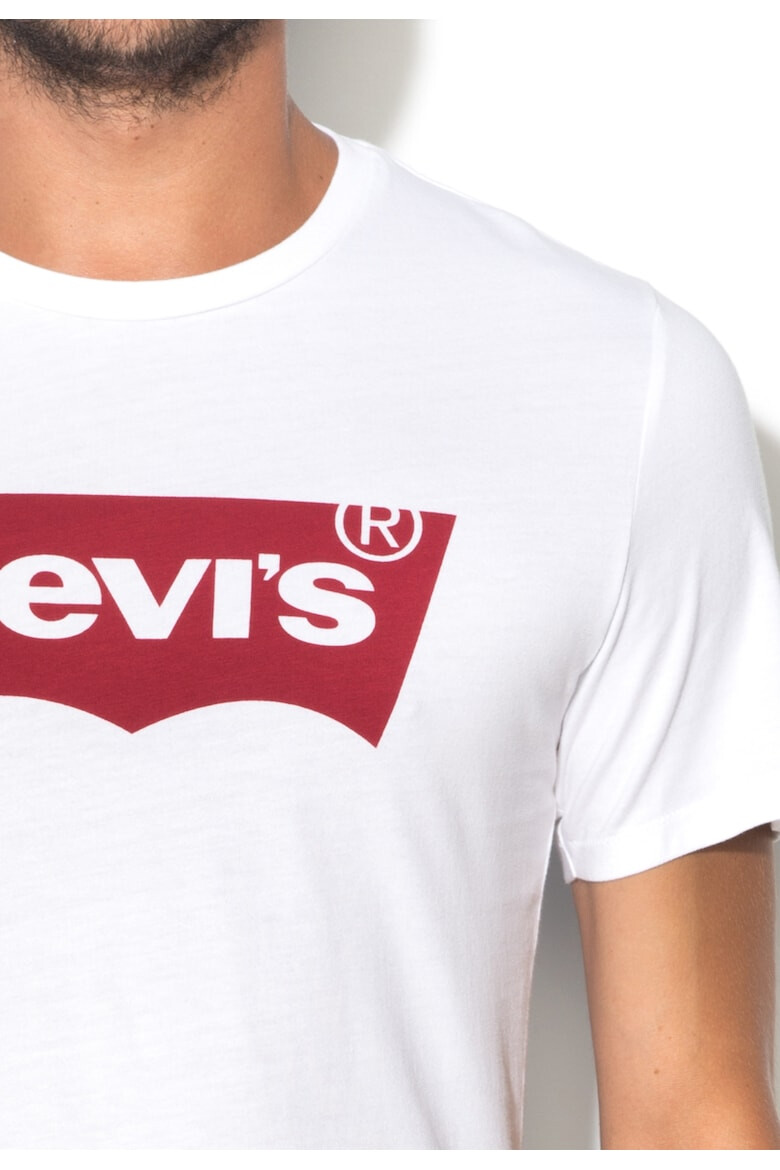Levis Бяла тениска с червено лого - Pepit.bg