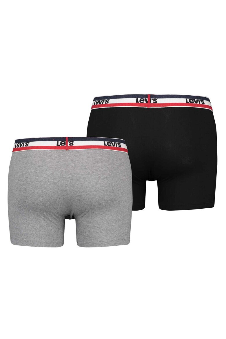 Levis Боксерки с лого - 4 чифта - Черен/Светло сив - Pepit.bg