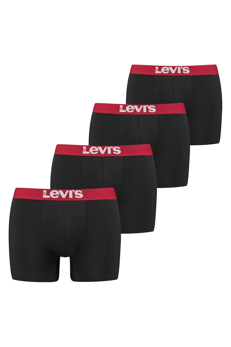 Levis Боксерки с лого на талията - 8 чифта - Червен/Черен - Pepit.bg