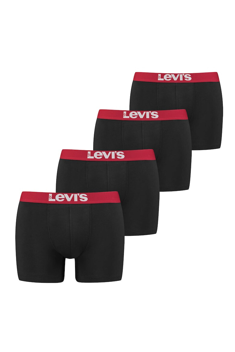 Levis Боксерки с лого на талията - 8 чифта - Червен/Черен - Pepit.bg