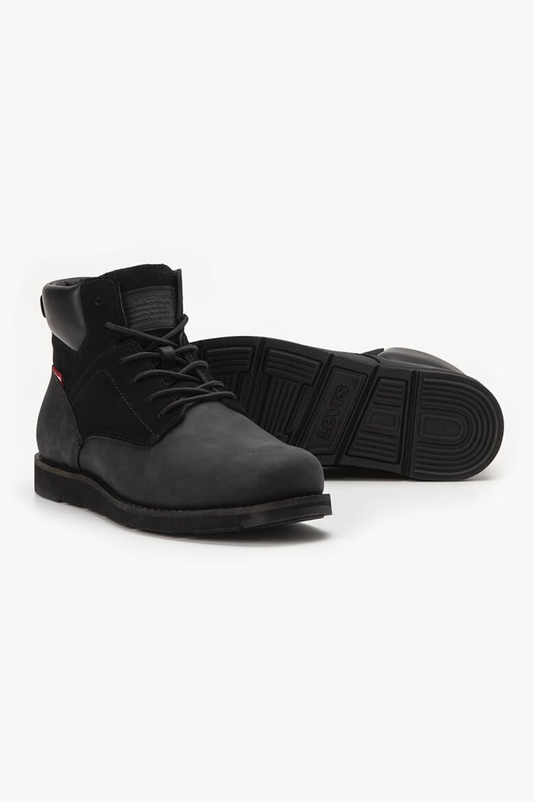 Levis Боти Jax от кожа и велур - Избеляло черно - Pepit.bg