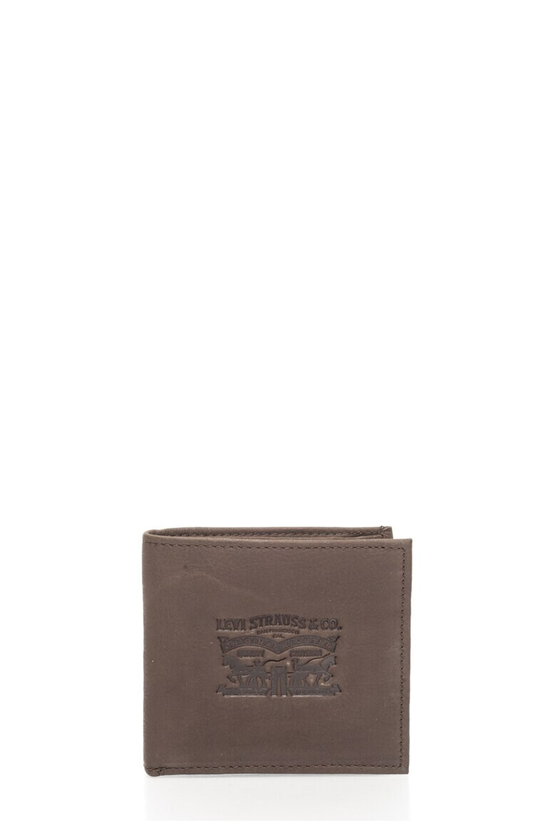 Levis Coffee Brown Nubuck Leather Wallet - Pepit.bg