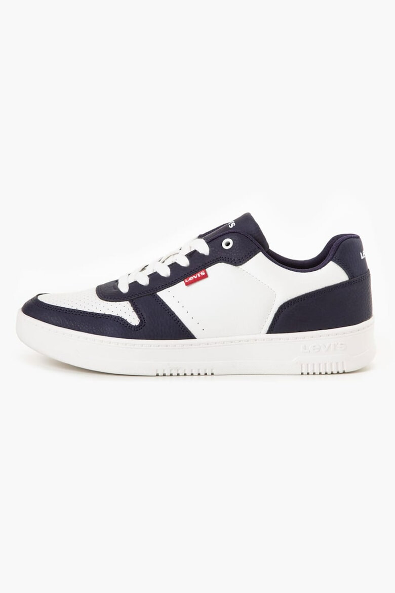 Levis Кецове от еко кожа с перфорации - Бял/Тъмносин - Pepit.bg
