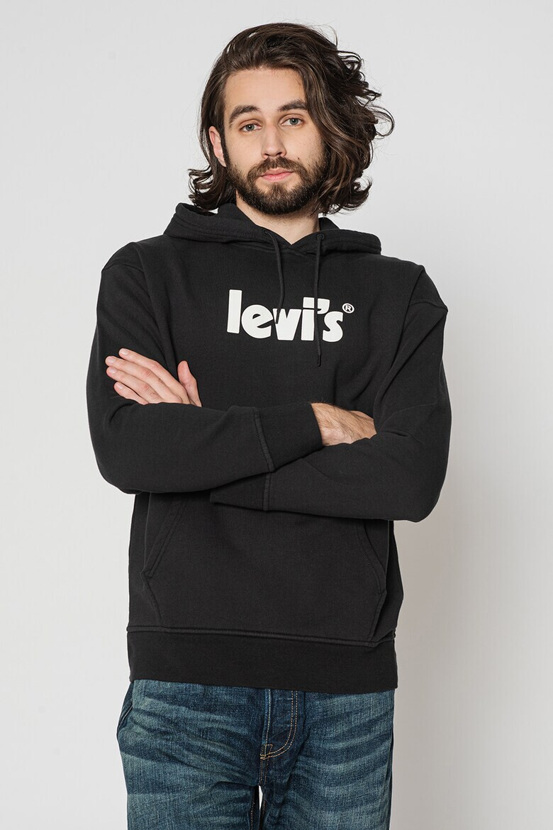 Levis Худи с джоб кенгуру и лого - Pepit.bg