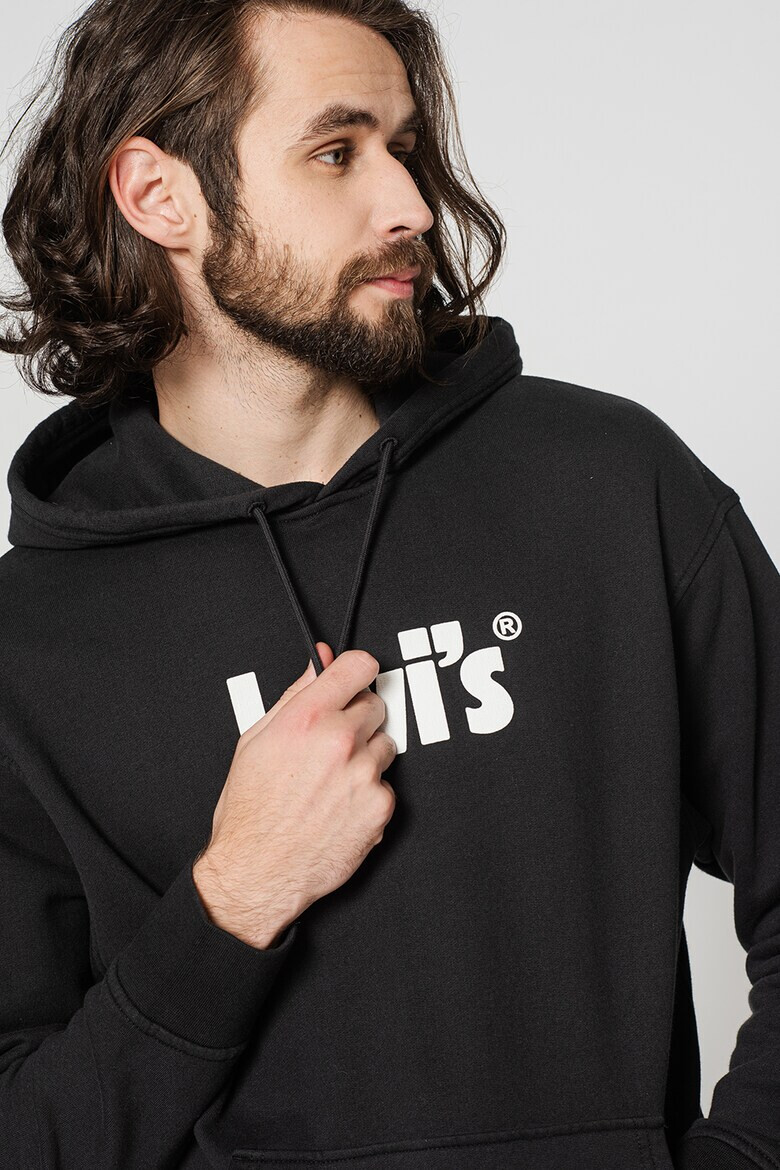 Levis Худи с джоб кенгуру и лого - Pepit.bg