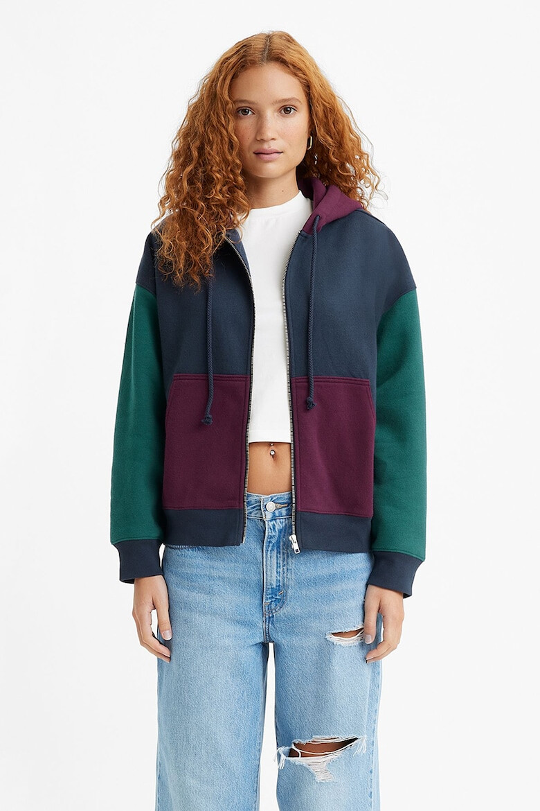 Levis Худи с цветен блок и цип - Pepit.bg