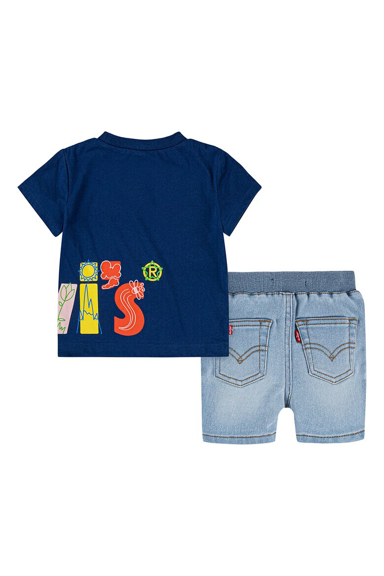 Levi's Къси дънки и тениска с принт - Pepit.bg