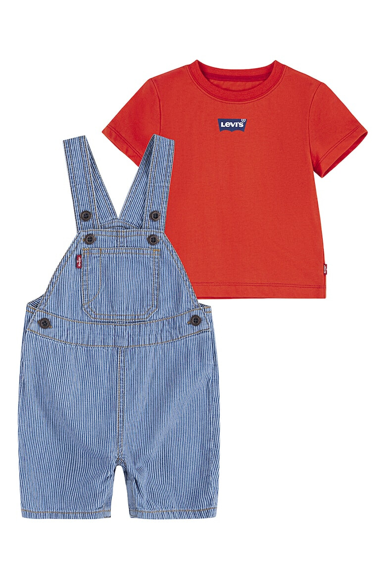 Levis Памучен гащеризон и тениска с лого - Pepit.bg