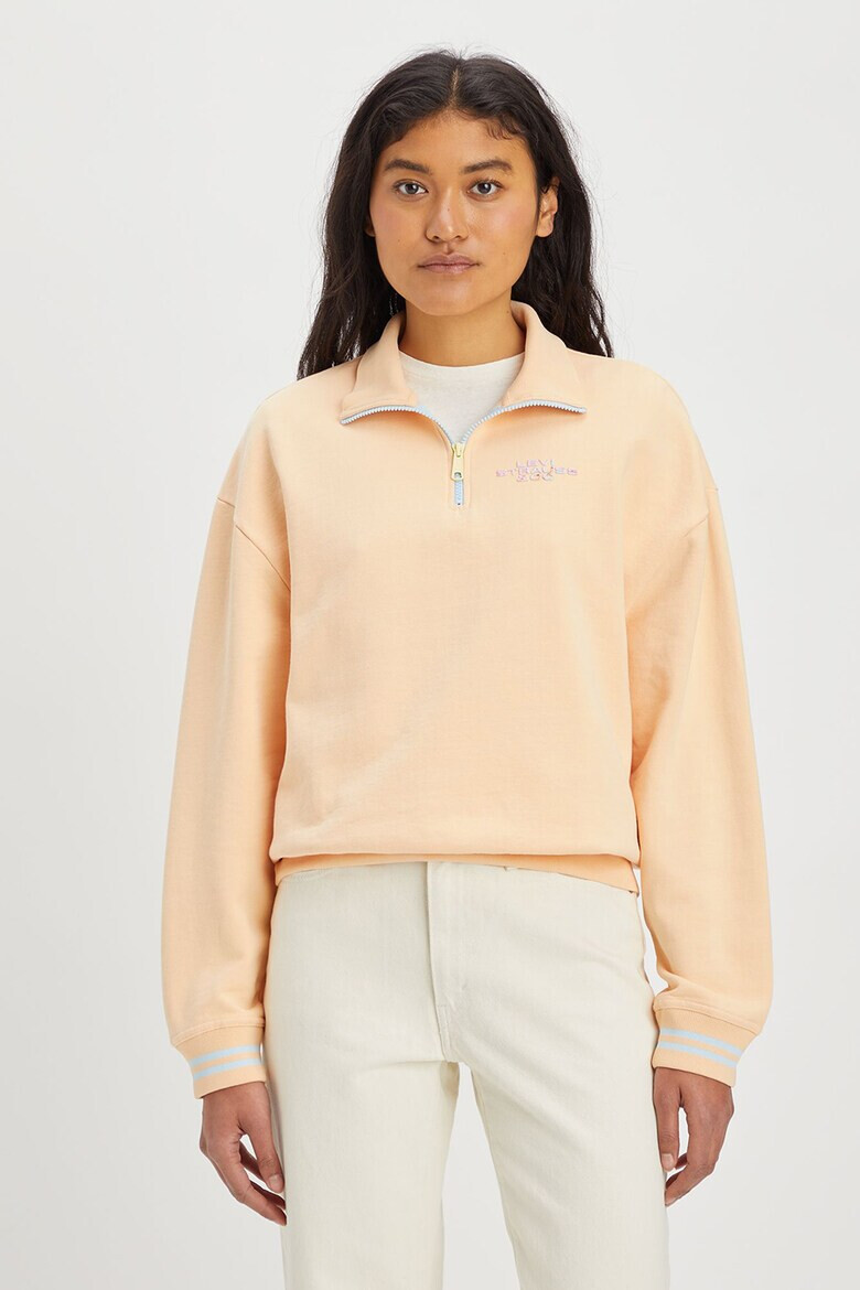 Levis Памучен суитшърт с къс цип - Pepit.bg