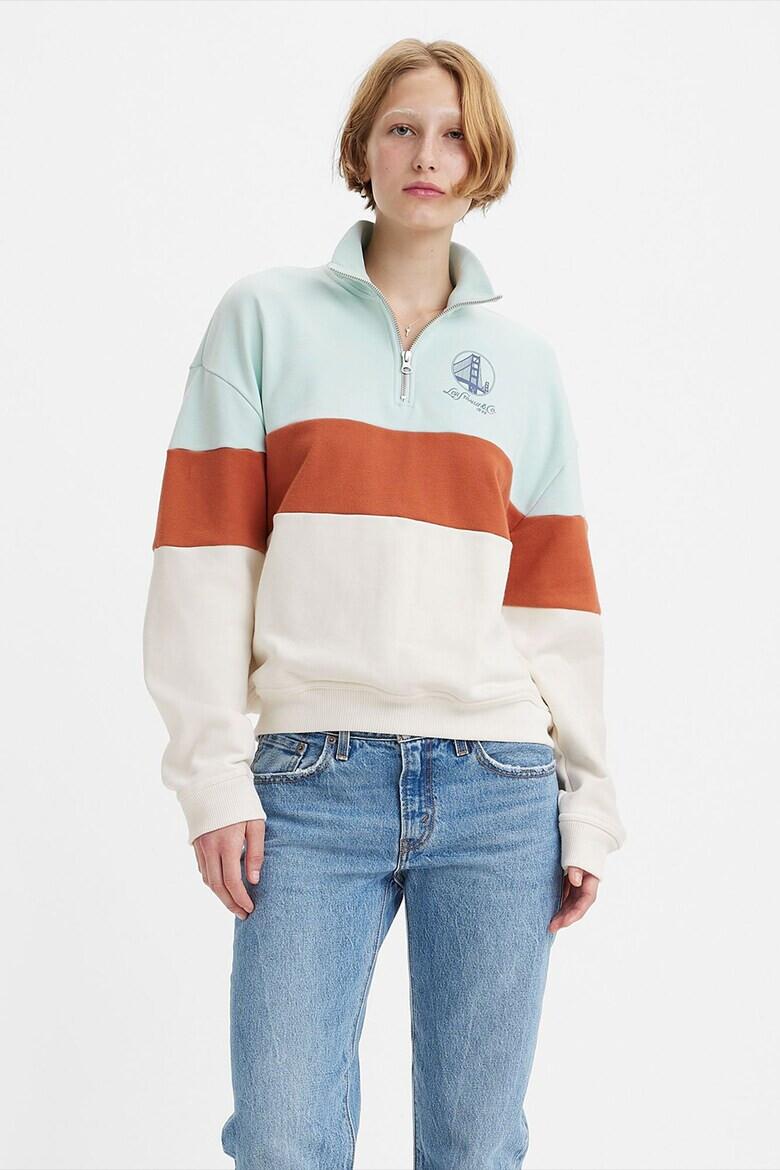 Levis Памучен суитшърт с къс цип - Pepit.bg