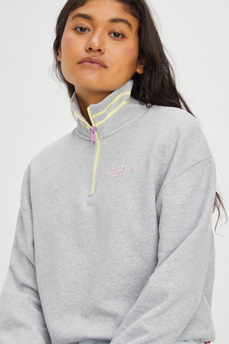 Levis Памучен суитшърт с къс цип - Pepit.bg