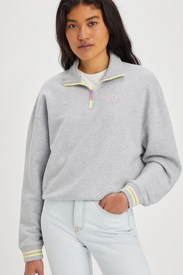 Levis Памучен суитшърт с къс цип - Pepit.bg