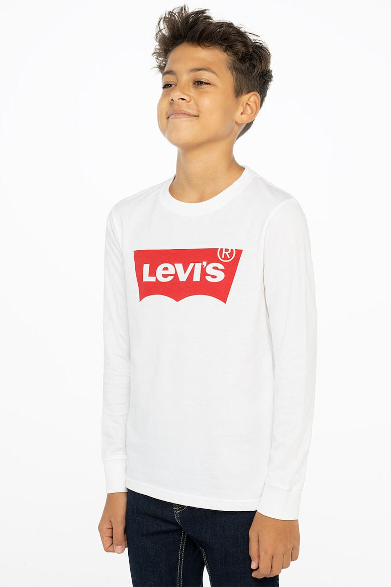 Levi's Памучна блуза с лого - Pepit.bg