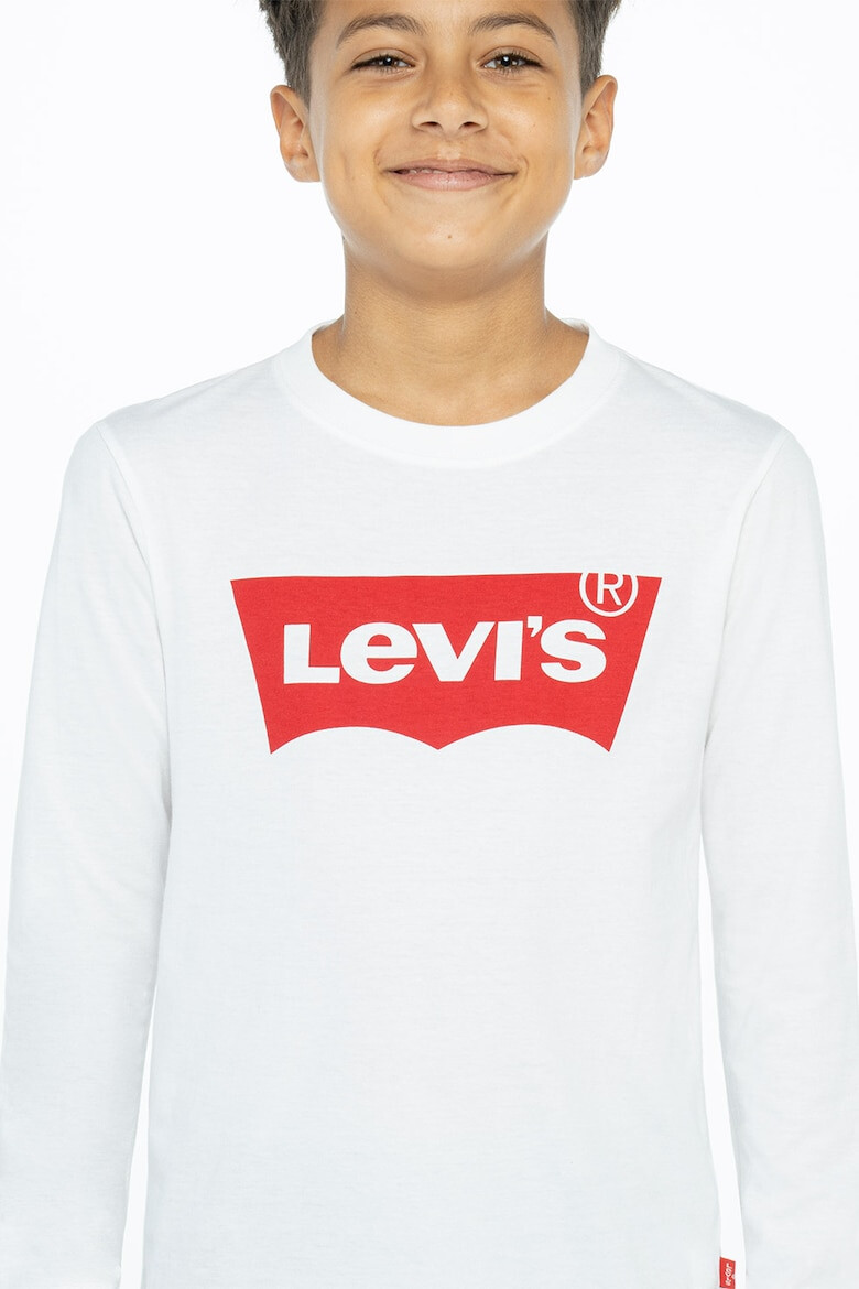 Levi's Памучна блуза с лого - Pepit.bg