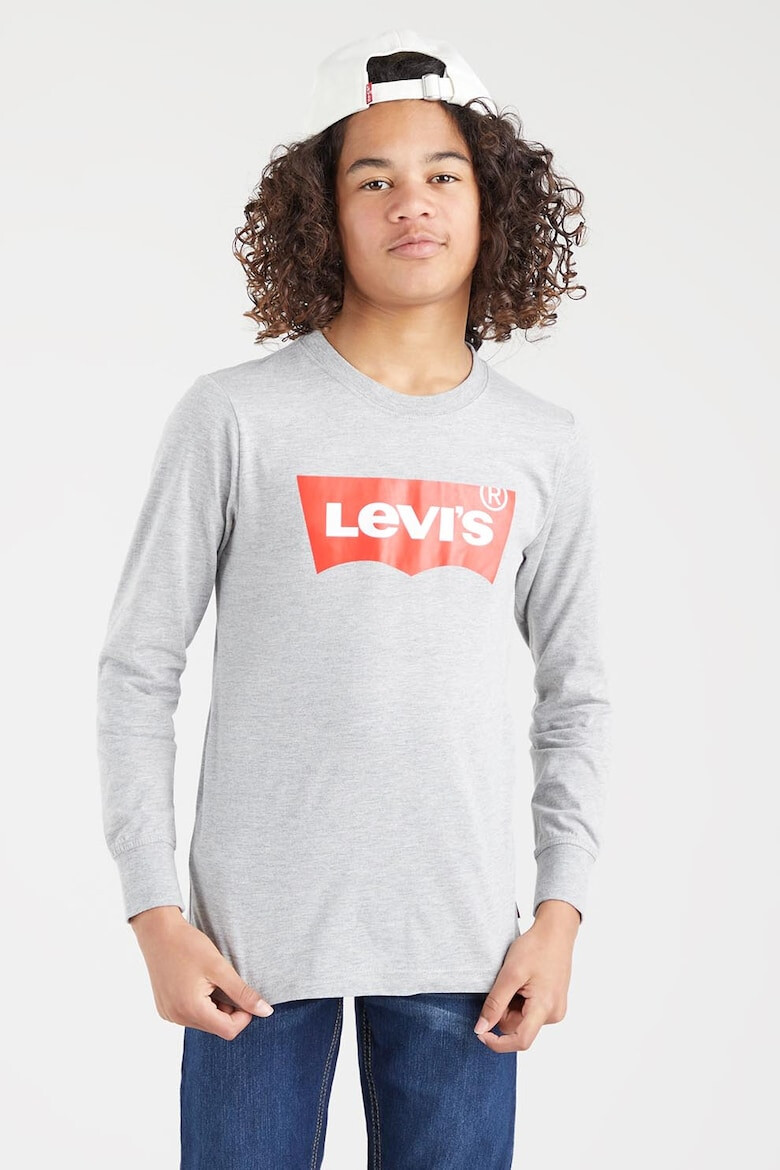 Levi's Памучна блуза с лого - Pepit.bg
