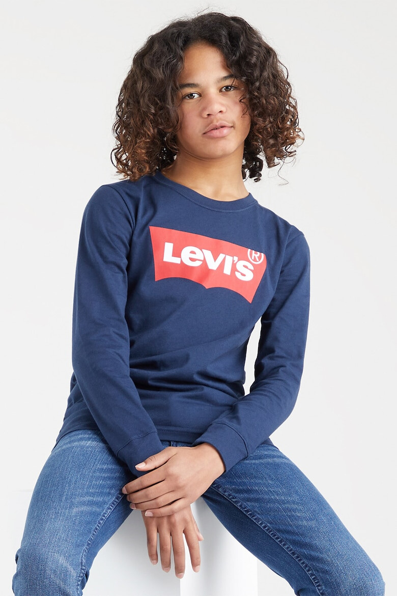 Levi's Памучна блуза с лого - Pepit.bg