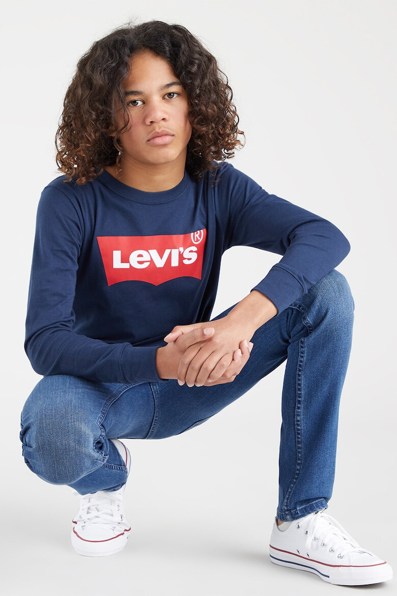 Levi's Памучна блуза с лого - Pepit.bg