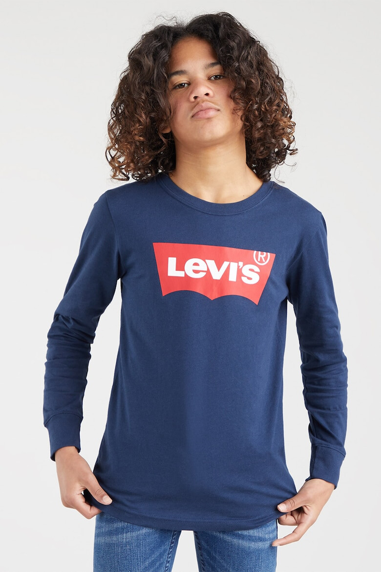 Levi's Памучна блуза с лого - Pepit.bg