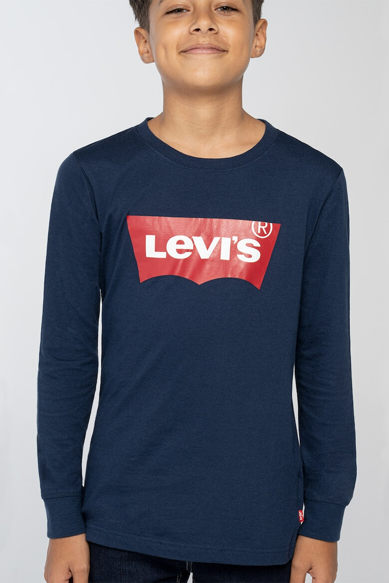 Levi's Памучна блуза с лого - Pepit.bg