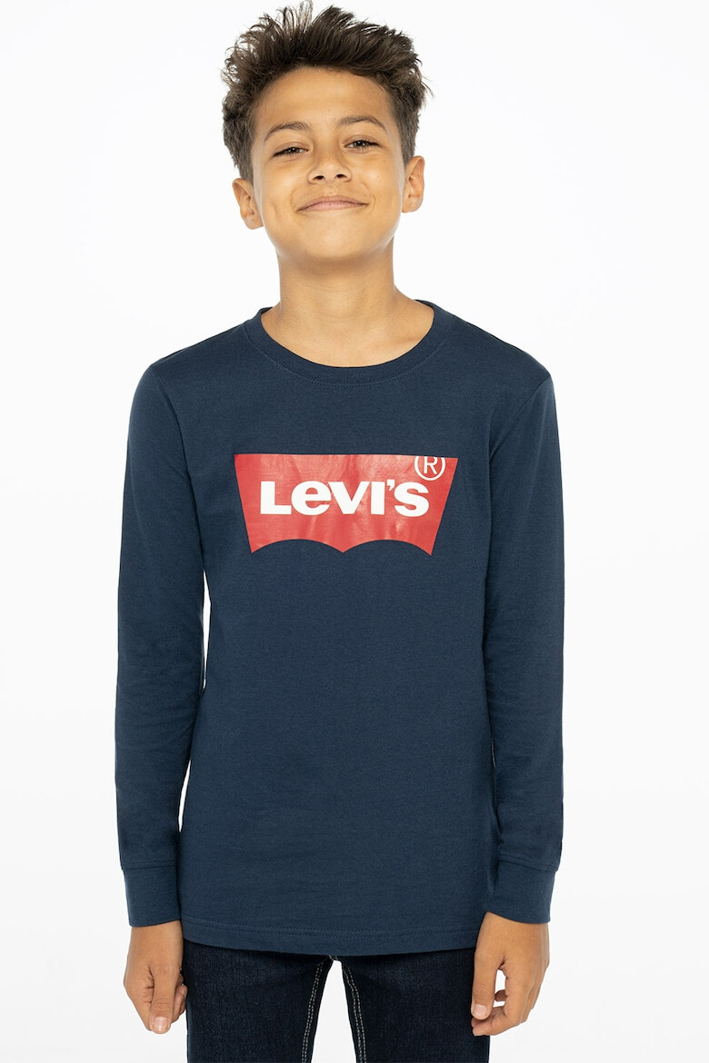 Levi's Памучна блуза с лого - Pepit.bg