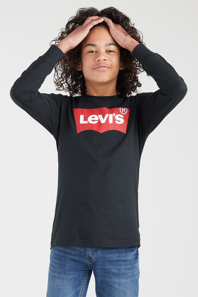 Levi's Памучна блуза с лого - Pepit.bg