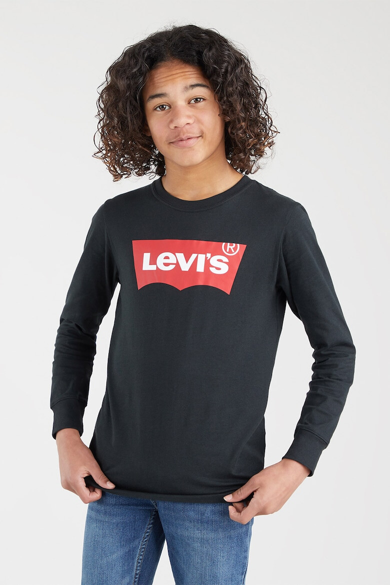 Levi's Памучна блуза с лого - Pepit.bg