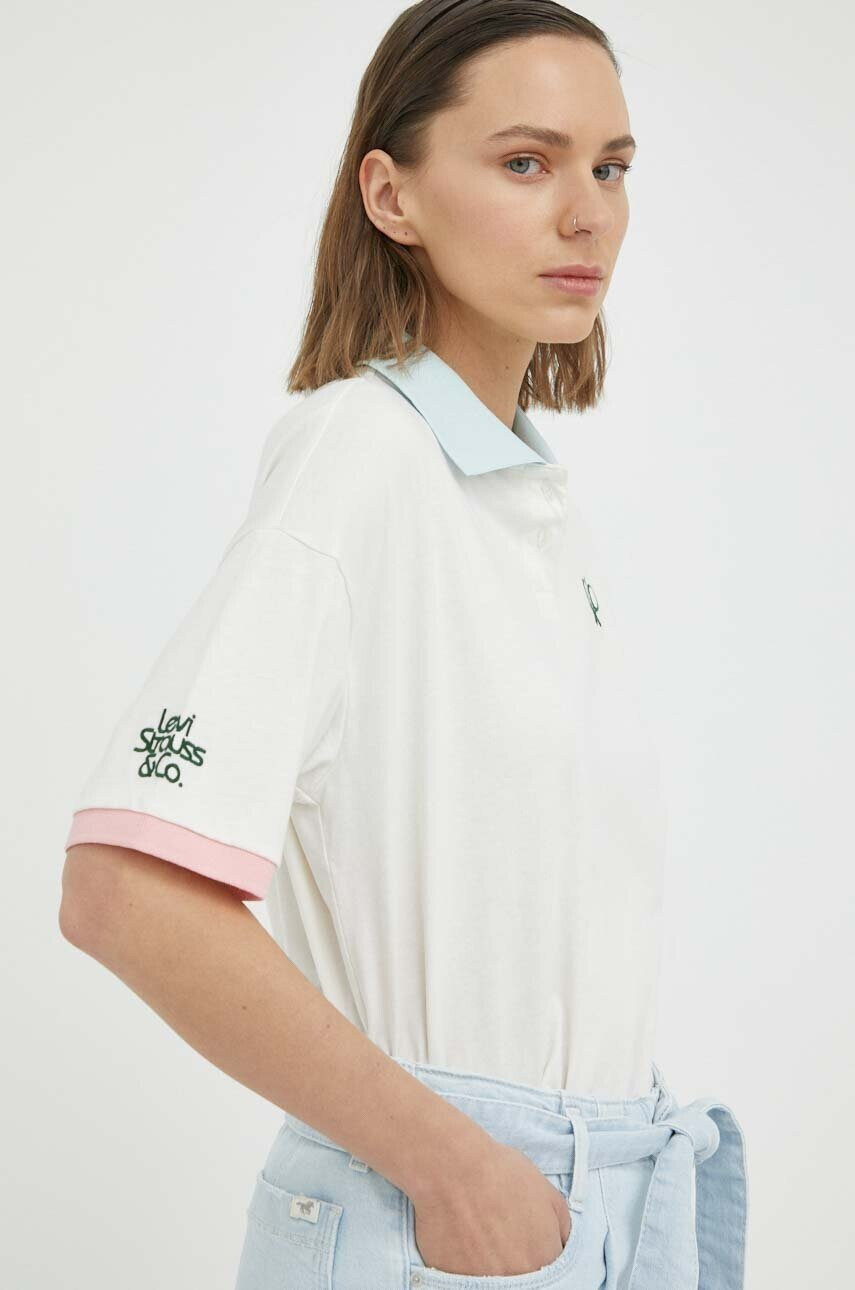 Levis Памучна тениска с яка - Pepit.bg