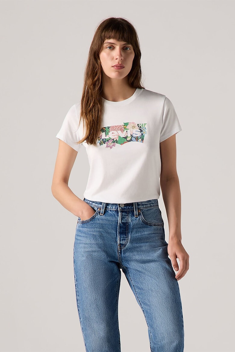 Levis Памучна тениска с овално деколте - Pepit.bg