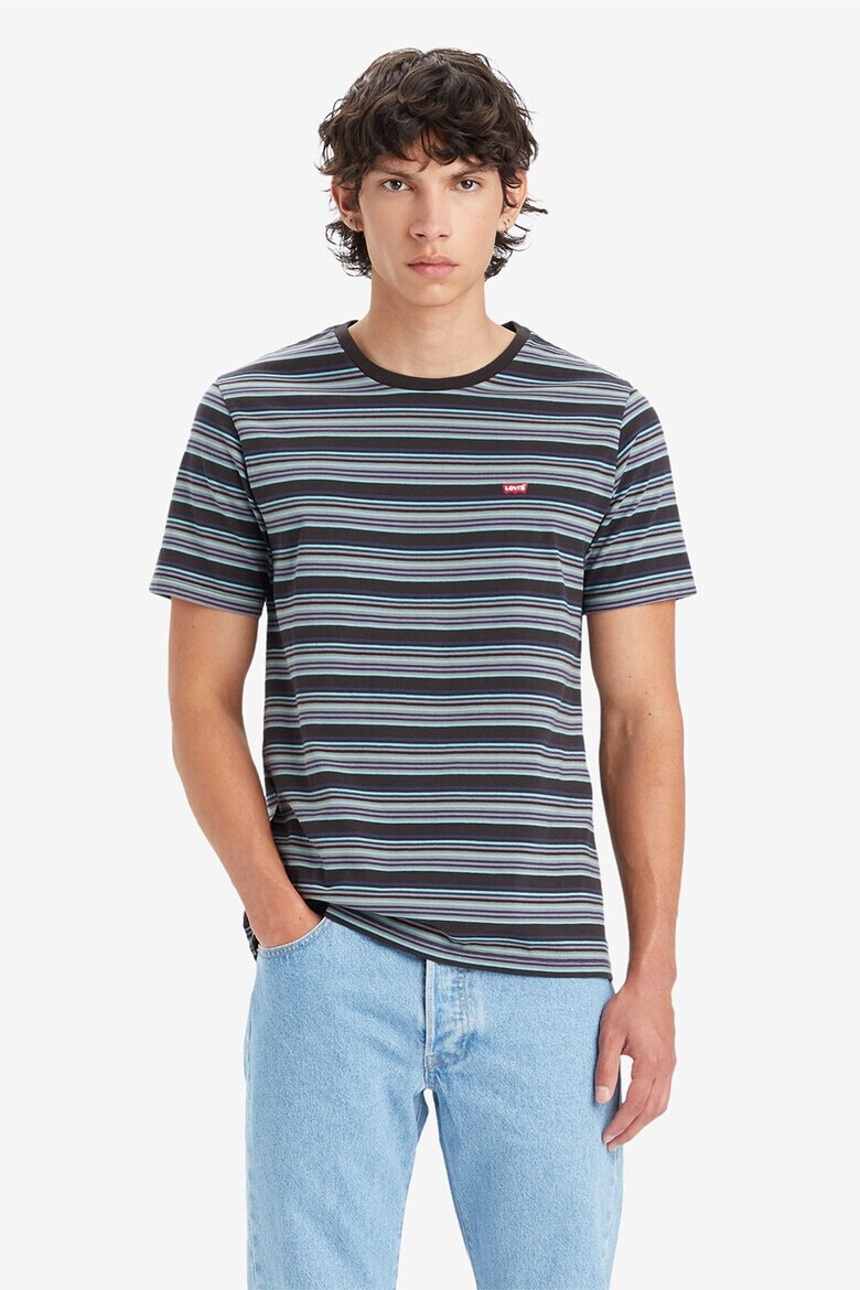 Levis Памучна тениска с овално деколте и райе - Pepit.bg
