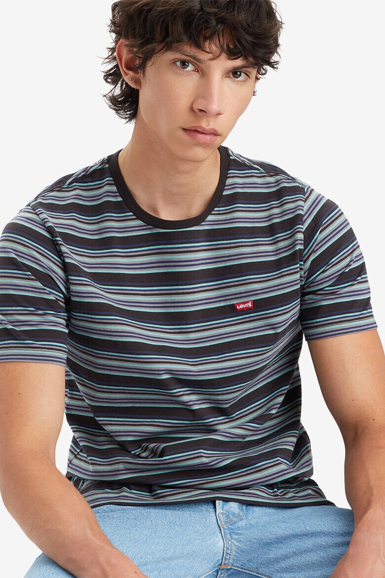 Levis Памучна тениска с овално деколте и райе - Pepit.bg
