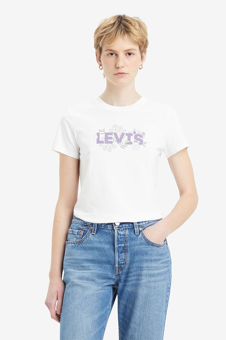 Levis Памучна тениска с овално деколте - Pepit.bg