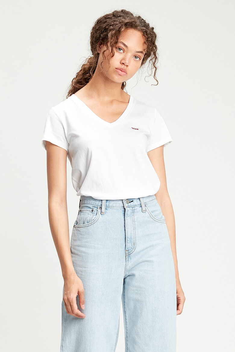 Levis Памучна тениска с шпиц - Pepit.bg