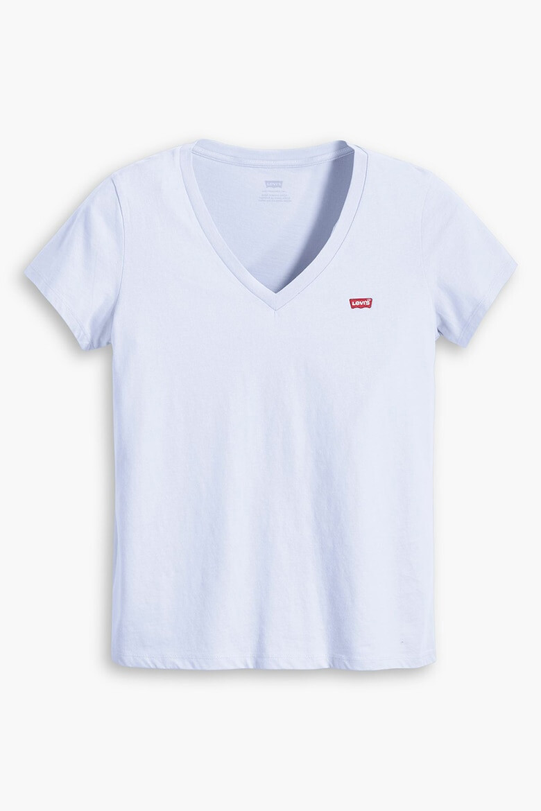 Levis Памучна тениска с шпиц деколте - Pepit.bg