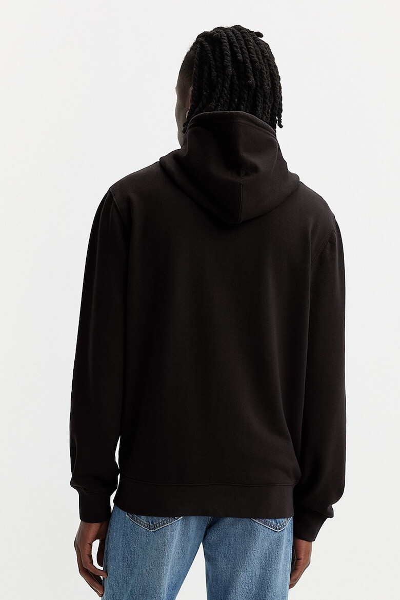 Levis Памучно худи с цип - Черен - Pepit.bg