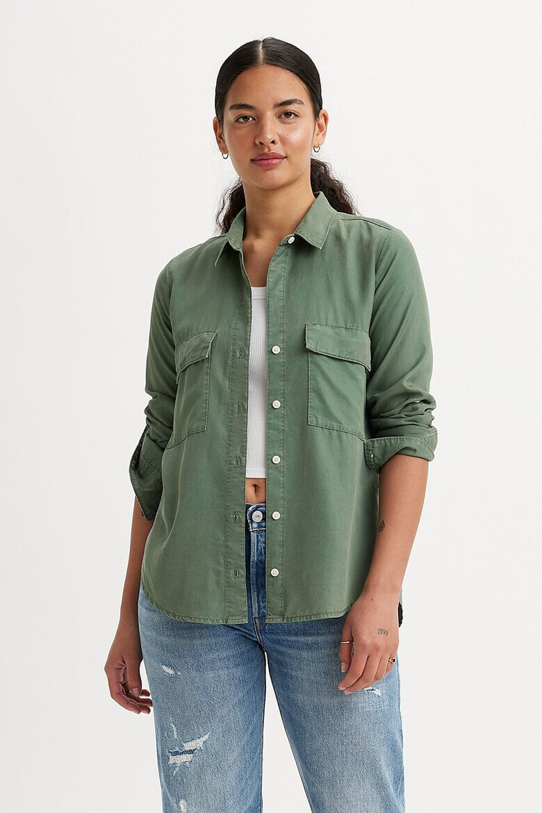 Levis Риза Doreen Utility с пришит джоб - Светлозелен - Pepit.bg