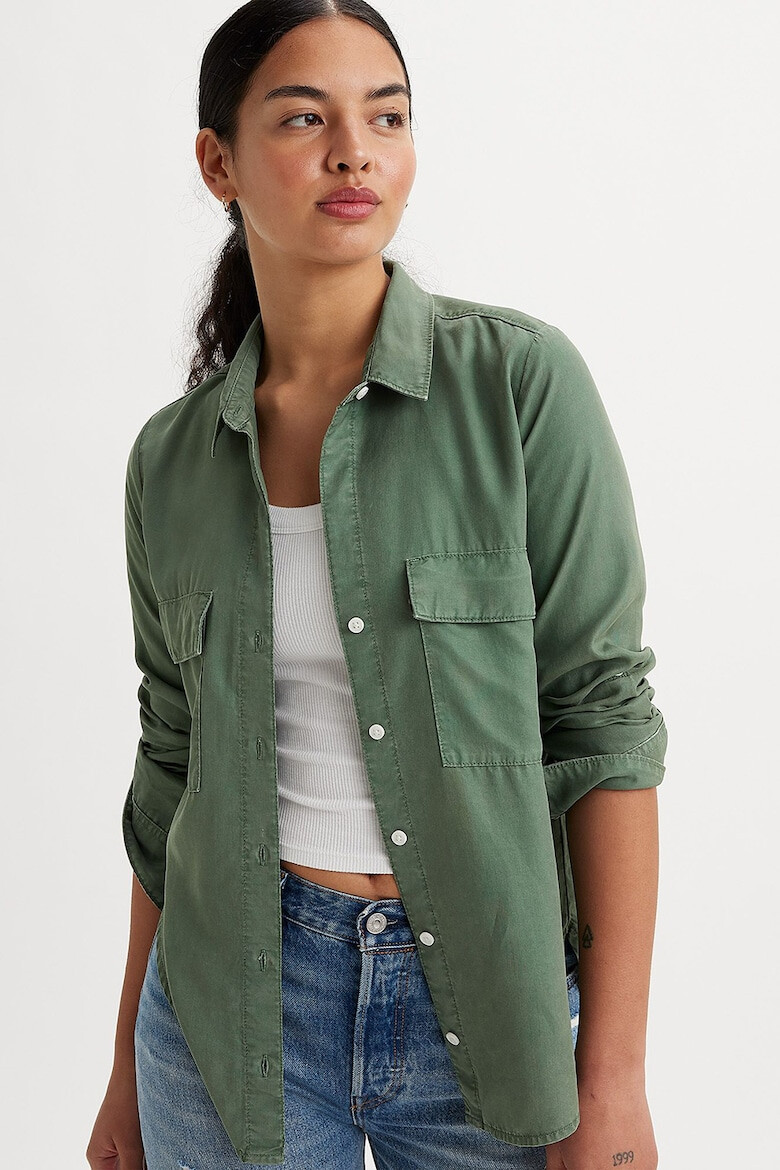 Levis Риза Doreen Utility с пришит джоб - Светлозелен - Pepit.bg