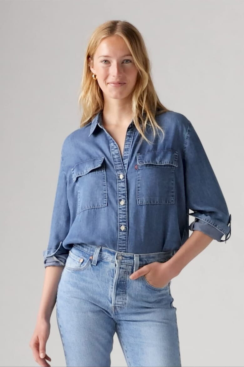 Levis Риза Doreen Utility с пришит джоб - Тъмносин - Pepit.bg