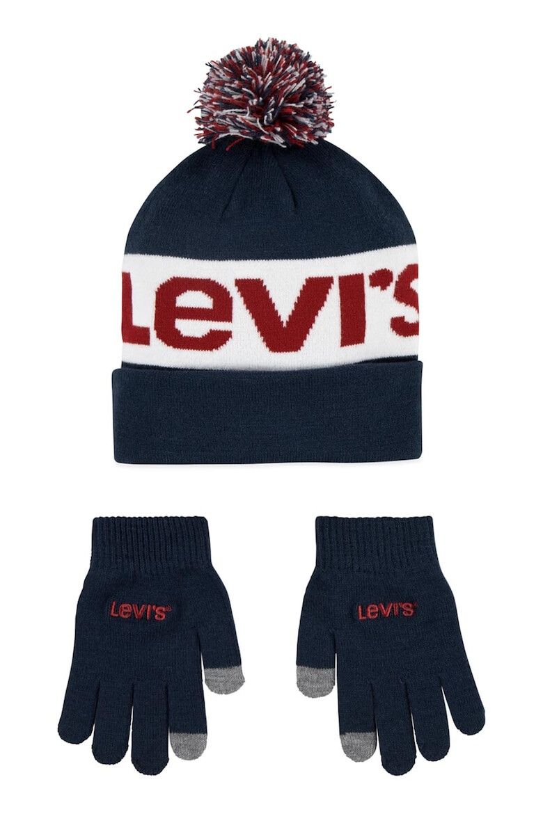 Levis Шапка с лого и ръавици - Pepit.bg