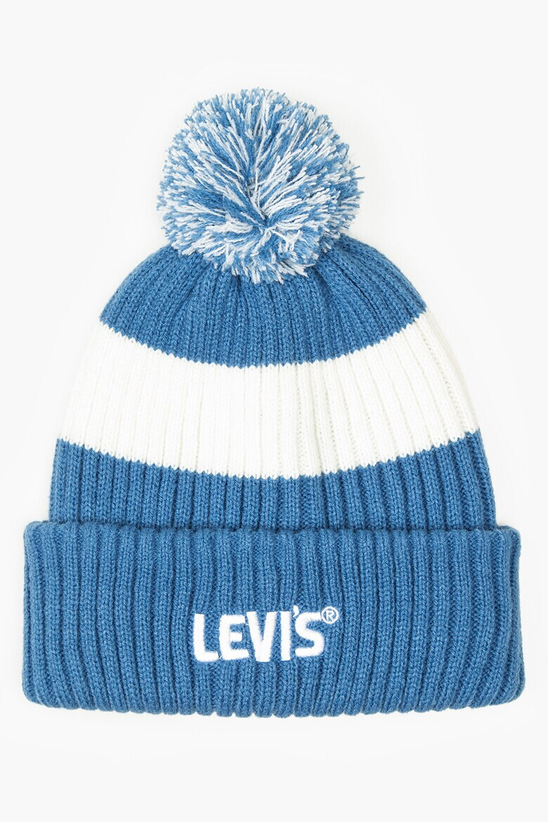 Levi's Шапка с цветен блок и помпон - Pepit.bg