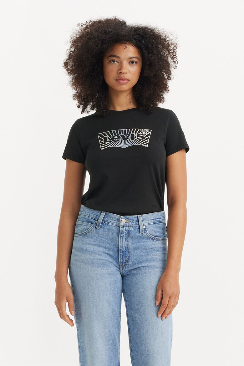 Levi's Слим памучна тениска с лого - Pepit.bg