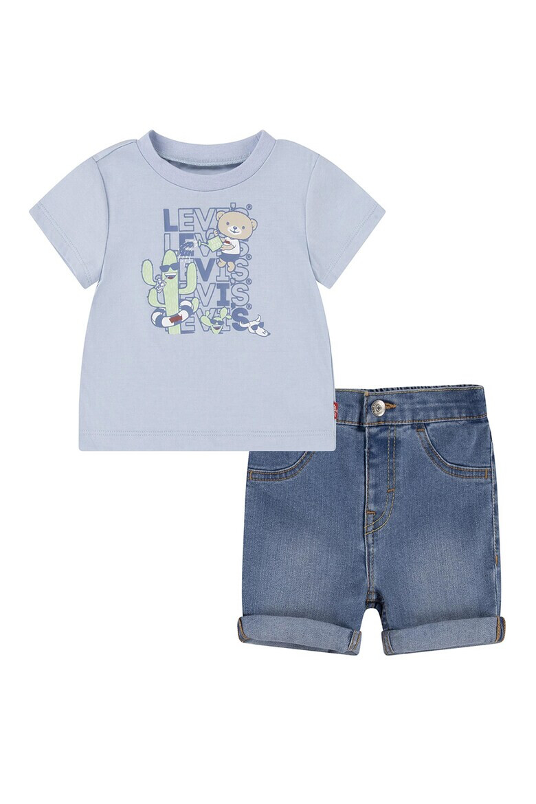 Levis Тениска с лого и къси дънки - Pepit.bg