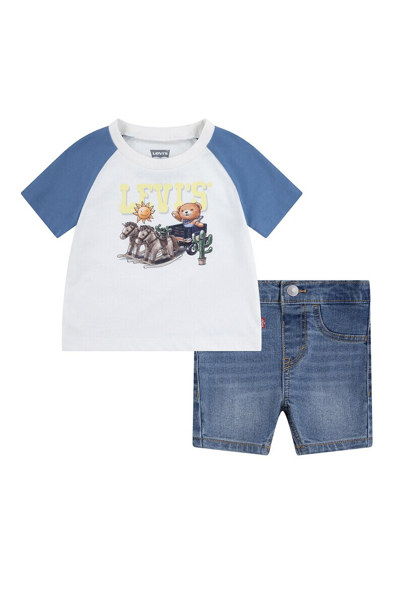 Levis Тениска с лого и къси дънки - Pepit.bg