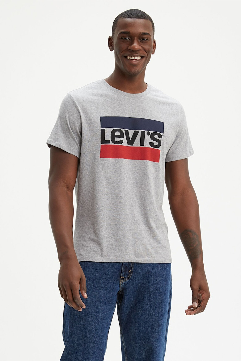 Levis Тениска с лого и овално деколте - Pepit.bg