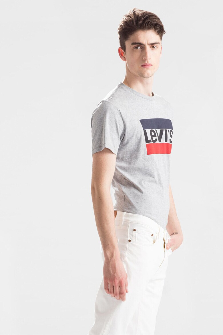 Levis Тениска с лого и овално деколте - Pepit.bg