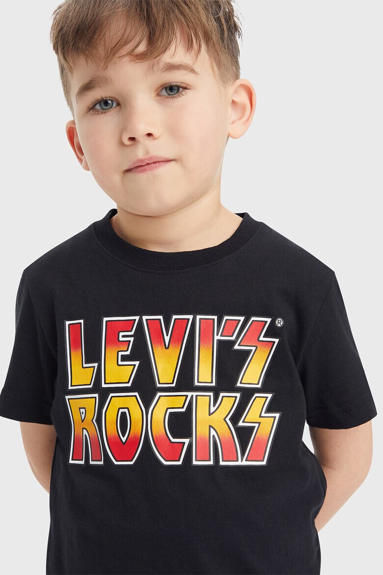 Levis Тениска с лого и овално деколте - Pepit.bg