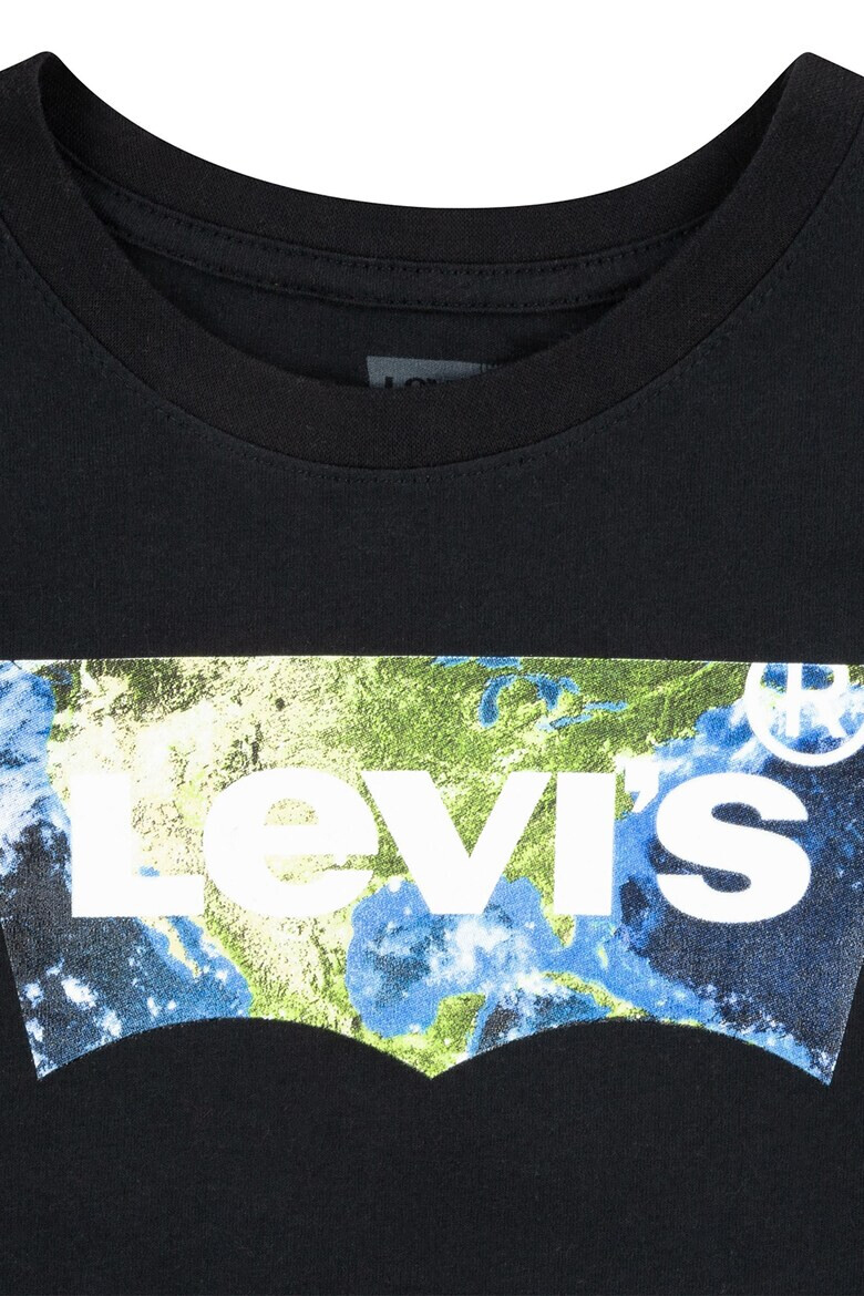 Levis Тениска с лого и овално деколте - Pepit.bg