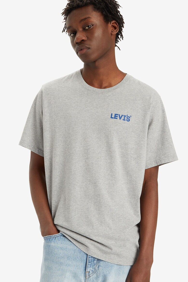Levis Тениска с лого и овално деколте - Pepit.bg