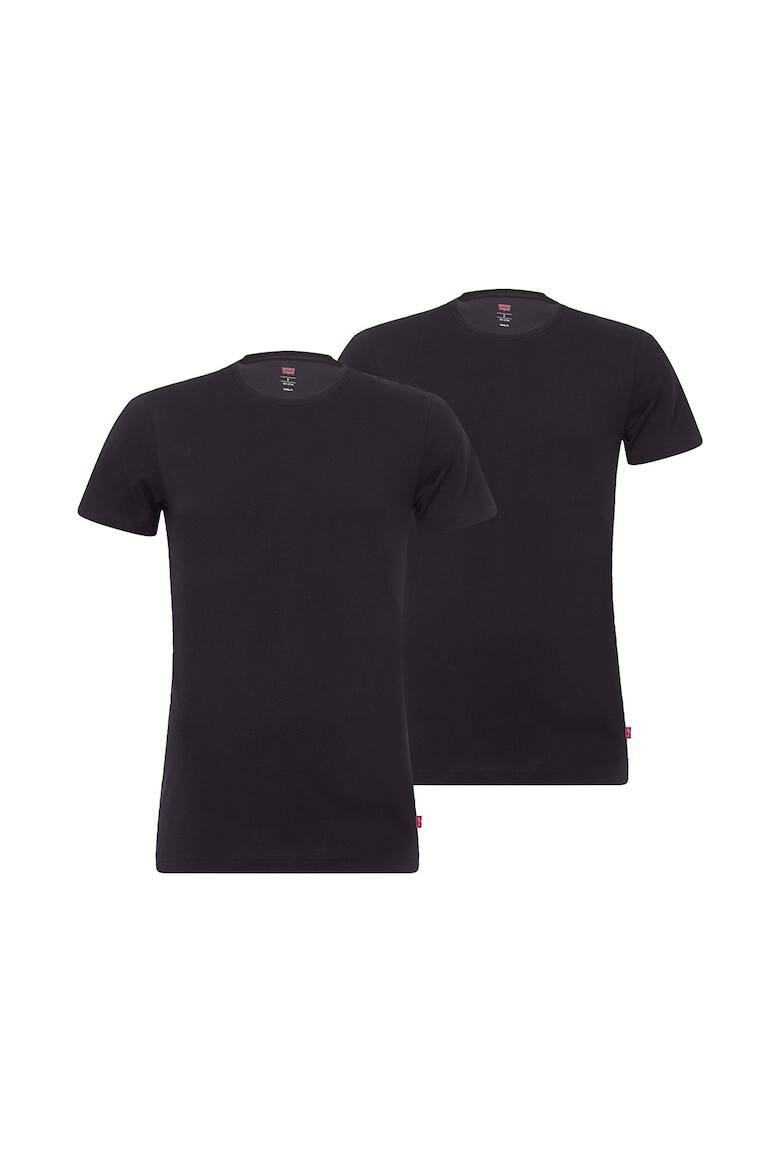 Levis Тениска с овално деколте - 4 броя - Бял/Черен - Pepit.bg